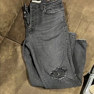 Levi's black wedgie Straight
